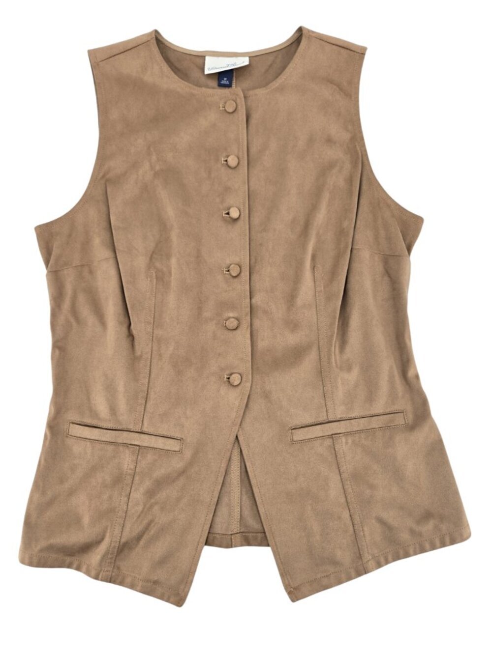 Universal Thread Faux Suede Vest Womens M Soft Chamois Western Rodeo Tie Back
